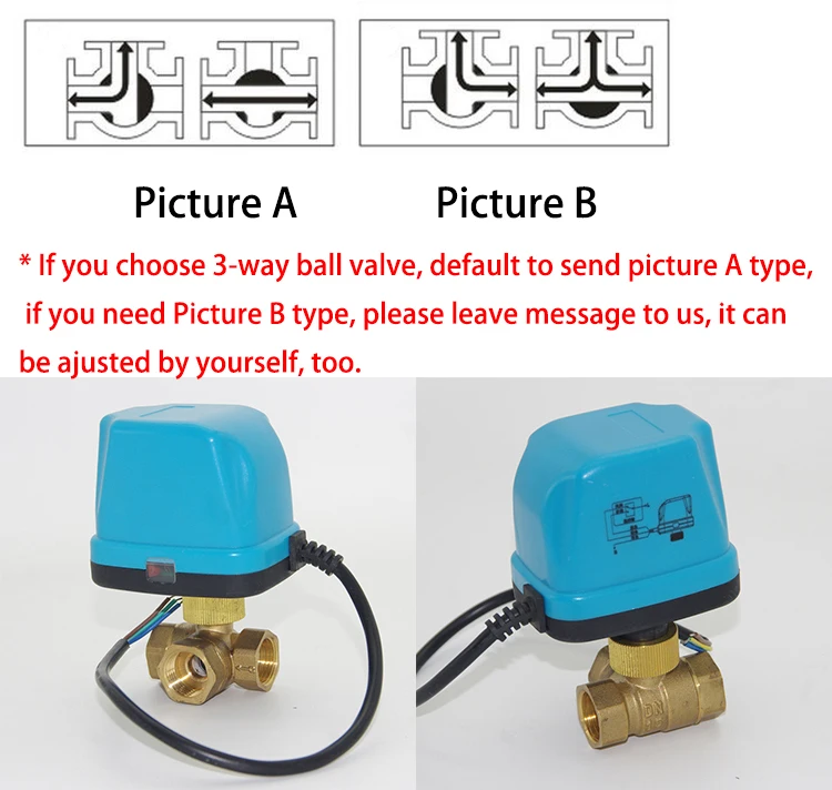 3 way electric actuator ball valve