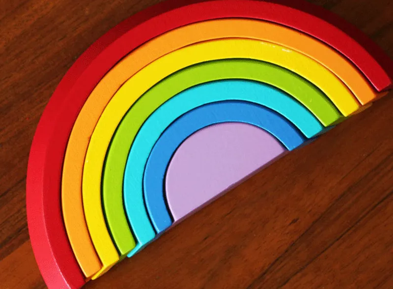 wooden colour sorting toys