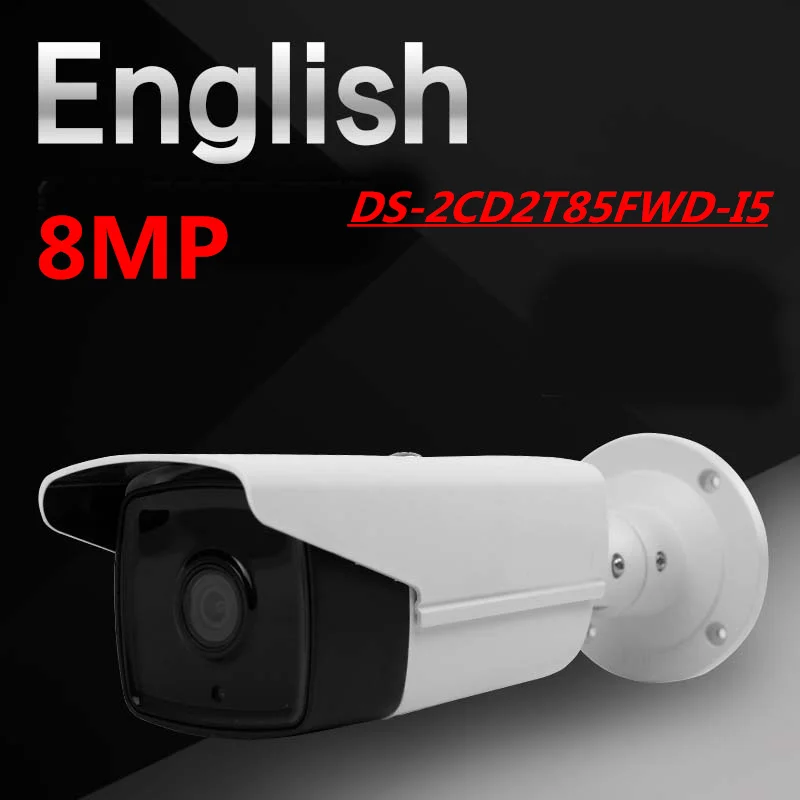 Оригинальный HK английской версии DS-2CD2T85FWD-I5 8MP сети IP пули безопасности Камера POE SD