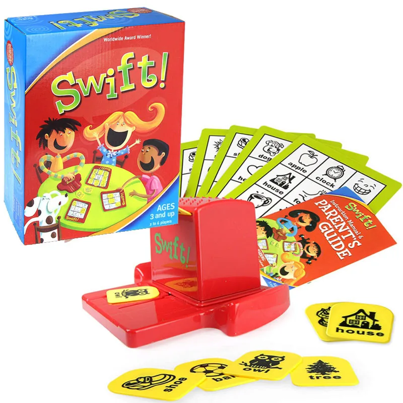 

Kids Swift Bingo Board Game Learning English Word Cards Educational Toys English Word Picture Matching Game for Children toy127