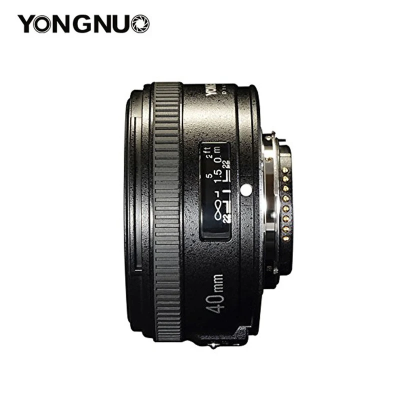 Объектив YONGNUO 40 мм F2.8 легкий стандарт Prime AF/MF объектив с автофокусом yn40мм для
