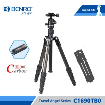 

Benro C1690TB0 Tripod Carbon Fiber Flexible Tripods For Camera B0 Ball Head Carrying Bag Max Loading 8kg DHL Free Shipping