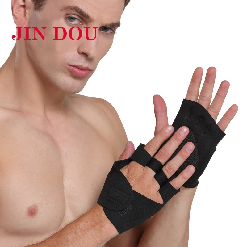 1 пара вес тренировки с поднятием тяжестей перчатки ладони защитные перчатки фитнес для бодибилдинга, тренажерных залов Нескользящая защита для мужчин и женщин