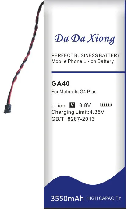 Da Xiong 3550mAh GA40 SNN5970A Аккумулятор для Motorola Moto G4 Plus GA40 аккумулятор для телефона