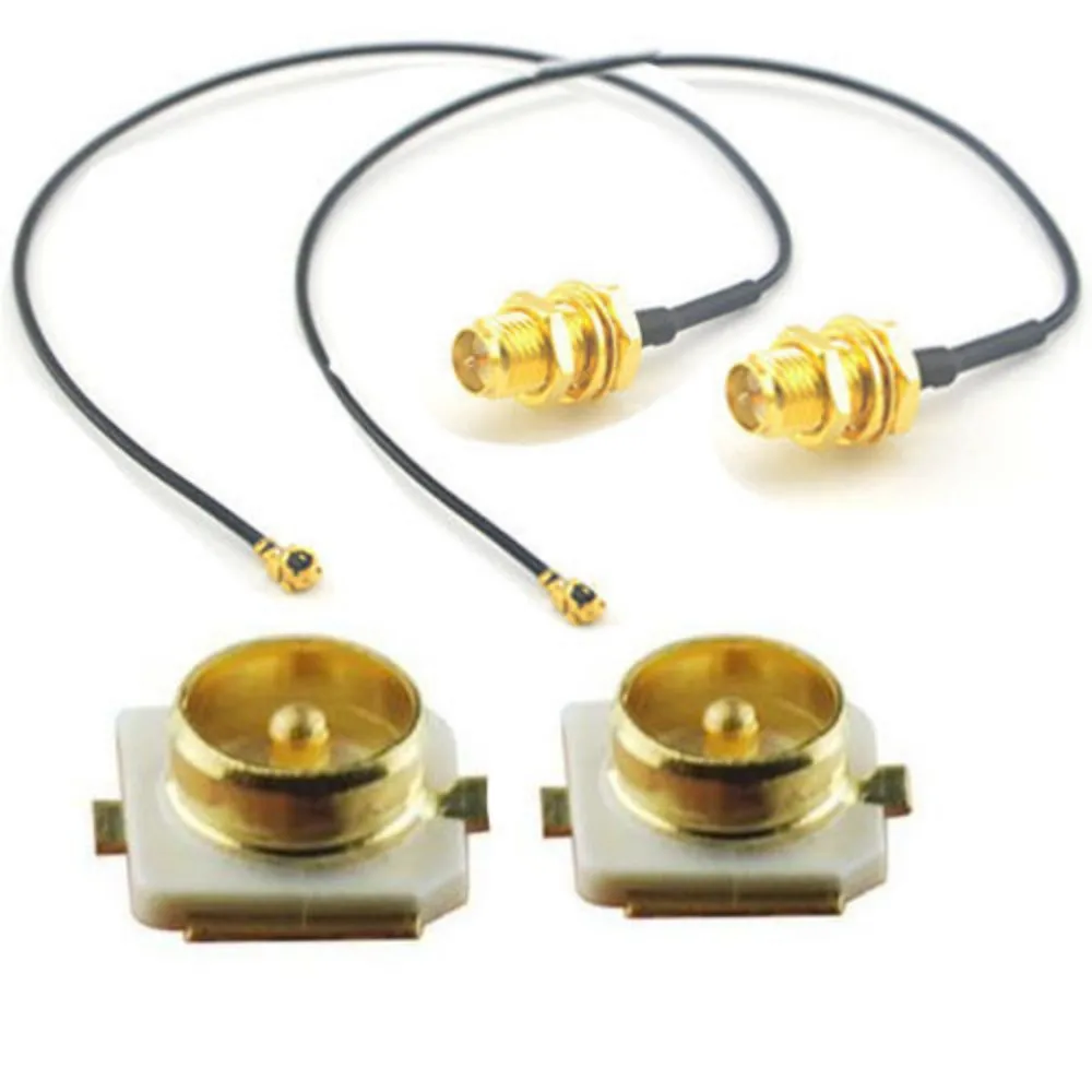 

2pcs/lot IPX To RP-SMA Female WIFI Antenna Cable 17cm + Mini PCI u.fl Male SMD Connector