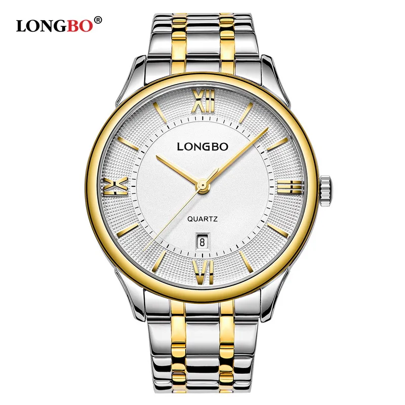 

Longbo 2019 Silver Couple Watch Men Women Quartz Lovers Wristwacth montres pour hommes Top Brand Luxury Stainless Steel Clock