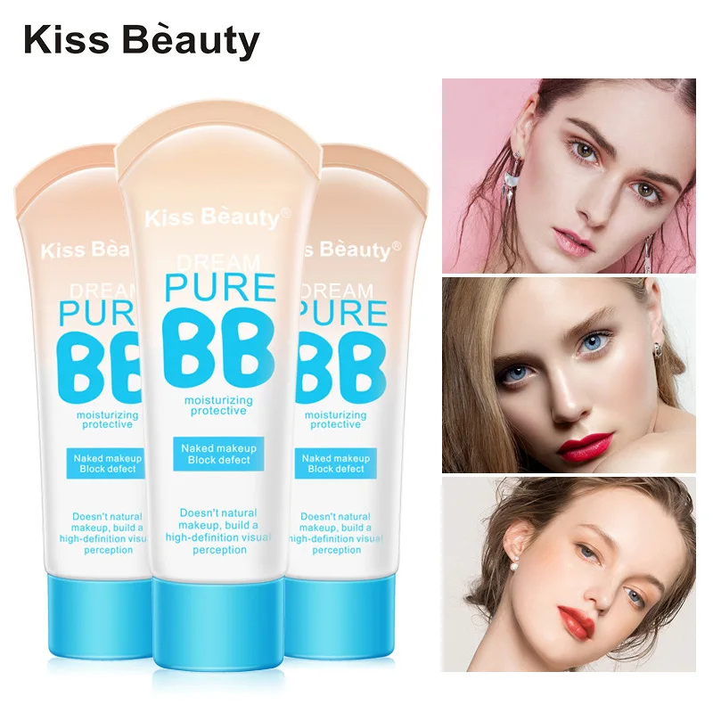 

Kiss Beauty Face Makeup Concealer Beauty Foundation Whitening Moisturizing Oil-control Concealer Nude Cosmetics tools KB015