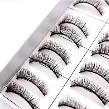 

2018 New 10 pairs natural false eyelashes fake lashes long makeup 3d mink lashes extension eyelash mink eyelashes for beauty C10