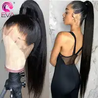 Eva Hair Pre Plucked Full Lace Human Hair Wigs With Baby Hair Straight Glueless Full Lace Wig Bleached Knots Brazilian Remy Hair