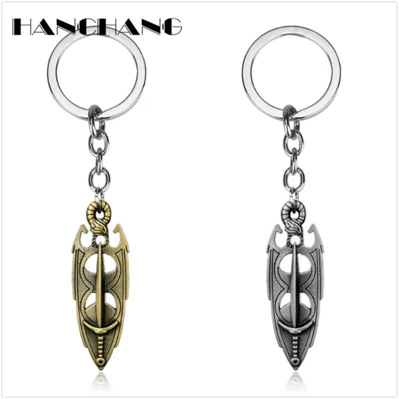 

HANCHANG Accessories The Elder Scrolls 5 Keychain EDC Personalised Keyrings Key Chain Keys Holder for Bags