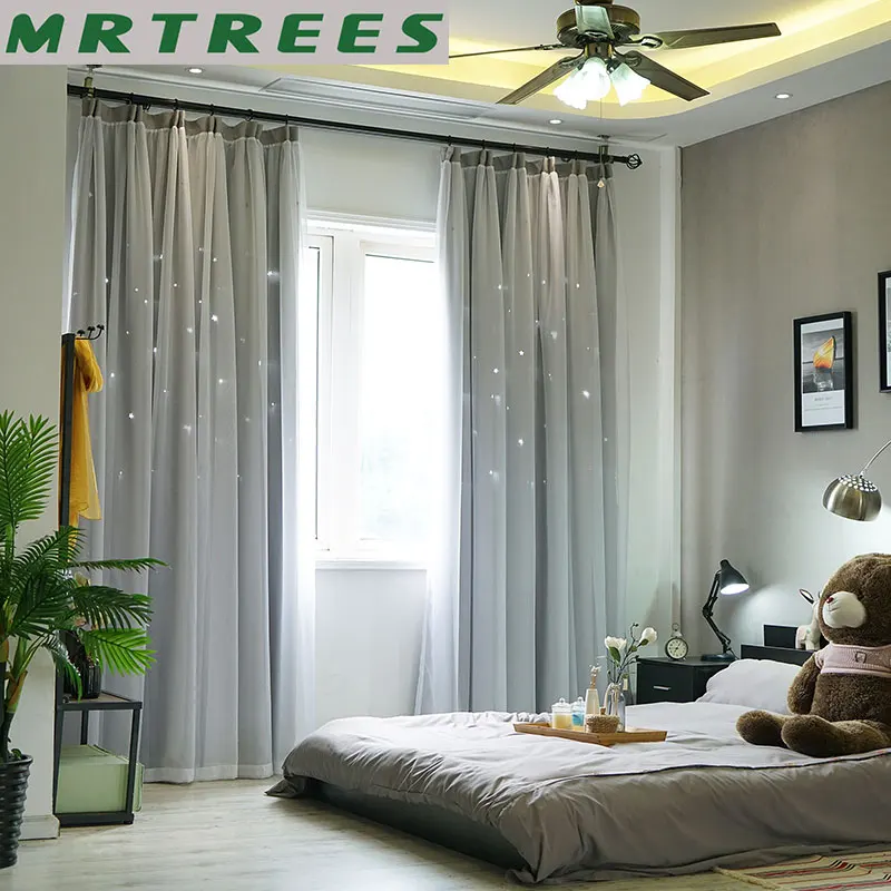 MRTREES затемненная занавеска s для гостиной Детская оконная обработка жалюзи