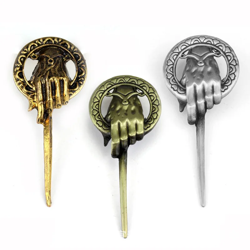 

Game of Thrones Song of Ice and Fire Brooch Hand of the King Lapel Inspired Authentic Prop Pin Badge Brooches Movie Jewelry