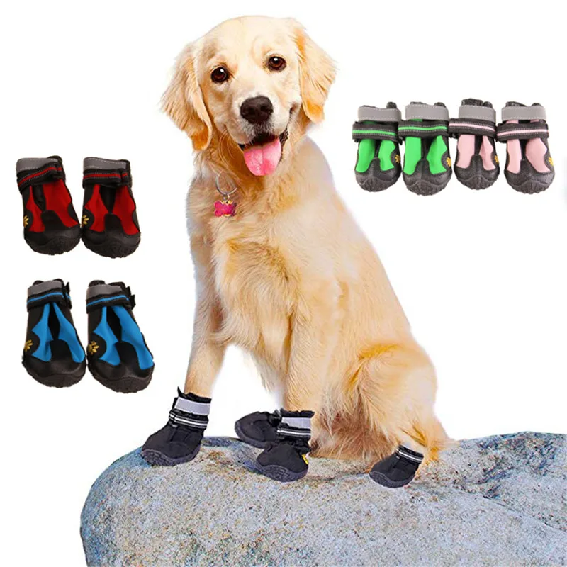 4pcs Sport Dog Shoes For Large Dogs Pet Outdoor Rain Boots Antiskid ...