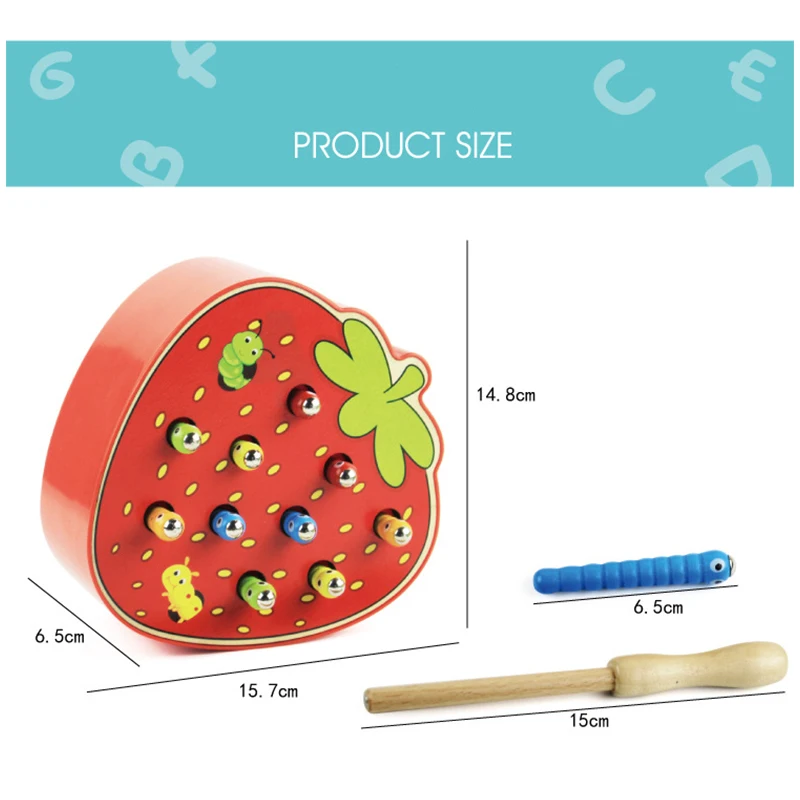 3D Монтессори Деревянные игрушки гусеница съедает яблоко дети ловят червей соответствующие парные игры ранняя образовательная Интерактивная математическая игрушка