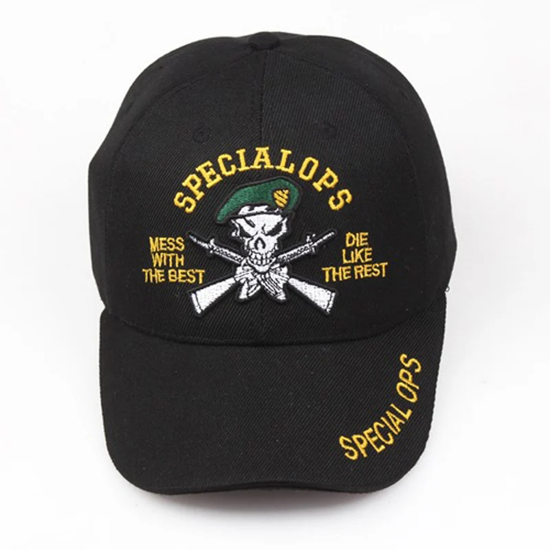 Новая мужская тактическая бейсбольная кепка с черепом, хлопковая ...