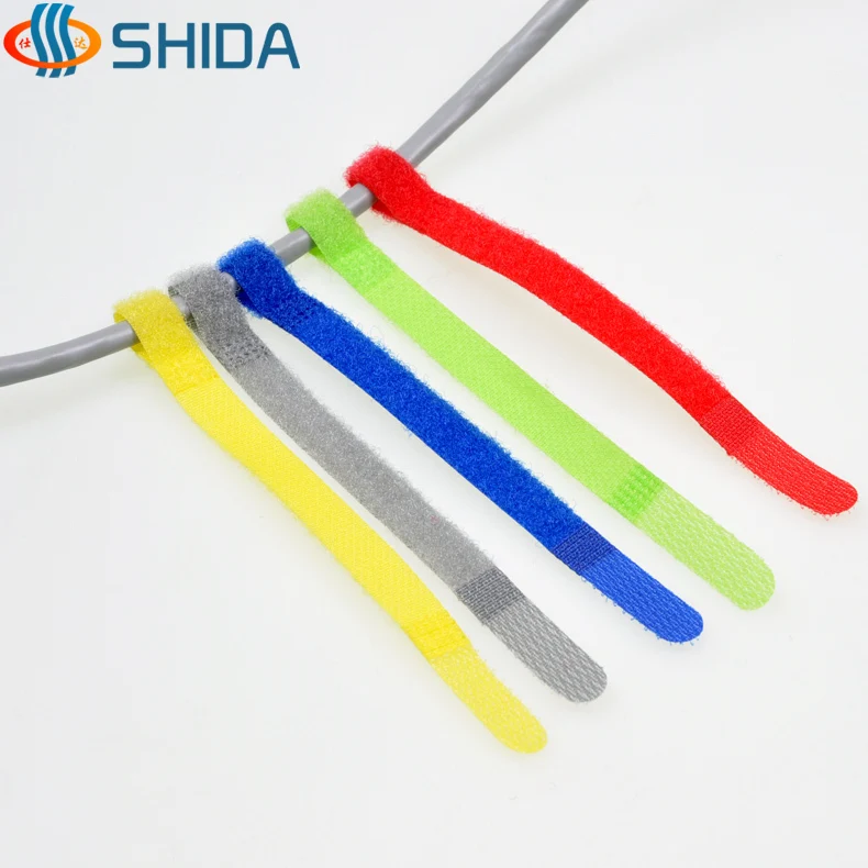 100pcs 10mm X 130mm P Type Straps Wire Organizer Cable Ties Hook Loop
