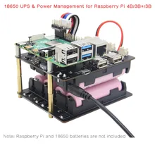 Raspberry Pi 4 Модель B UPS шляпа щиты, X750 управление питанием Плата расширения для Raspberry Pi 4B/3B+/3B/2B/A+/B