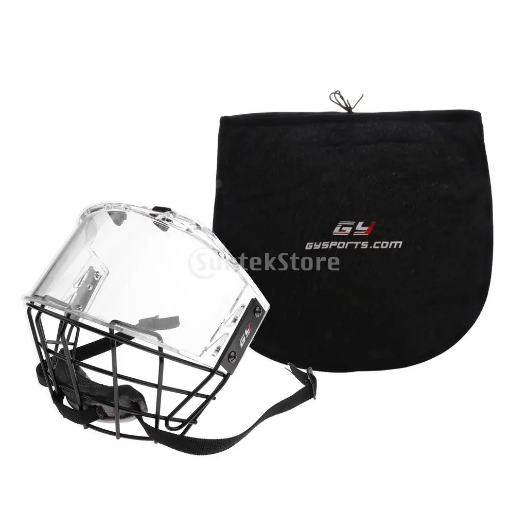 

CE Certificated Anti-Fog Anti-scratch Ice Hockey Helmet Face Mask Shield Visor with Mounting Hardware with Helmet Equipment Bag