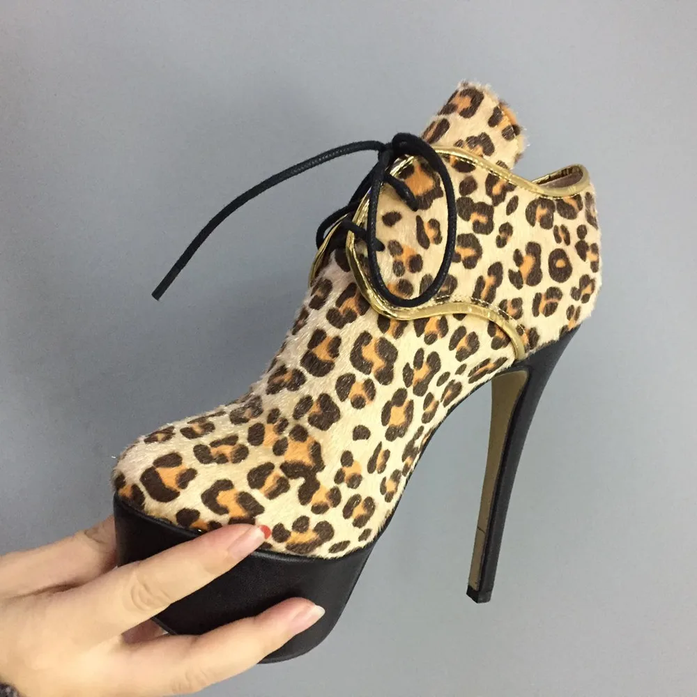 leopard short heels
