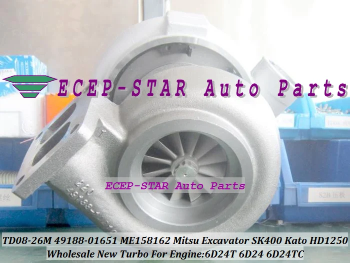 TURBO TD08-26M 49188-01651 49188-01281 ME158162 Turbocharger For Mitsubishi Excavator  SK400 Kato HD1250 Engine 6D24 6D24T (3)