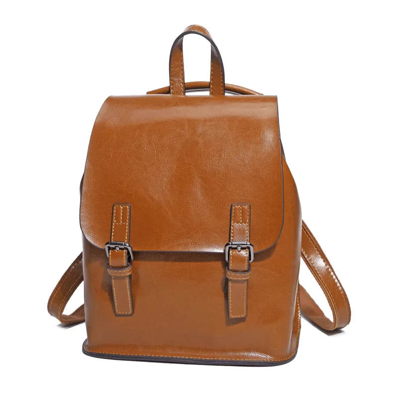 

Brand Women Backpack Genuine Leather School Backpacks For Teenage Girls 2019 Feminina backpacks for teenage girls school C352