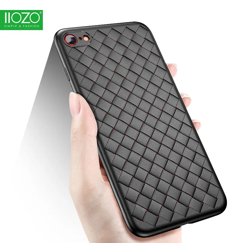 

IIOZO Luxury Ultra Thin Grid Weave Case for iphone 6 6s Soft TPU Silicone breathable Phone Back Cover for iphone 6plus 6splus