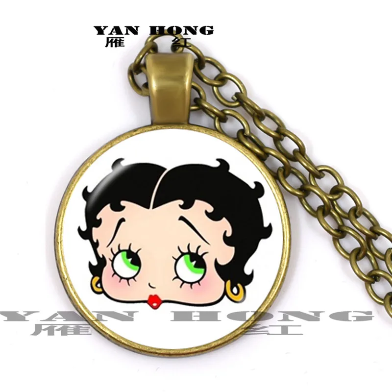 

2019Fashion glass crystal necklace. 25MM Handmade, Betty, Beautiful Girl Pictures, with Memorial Significance