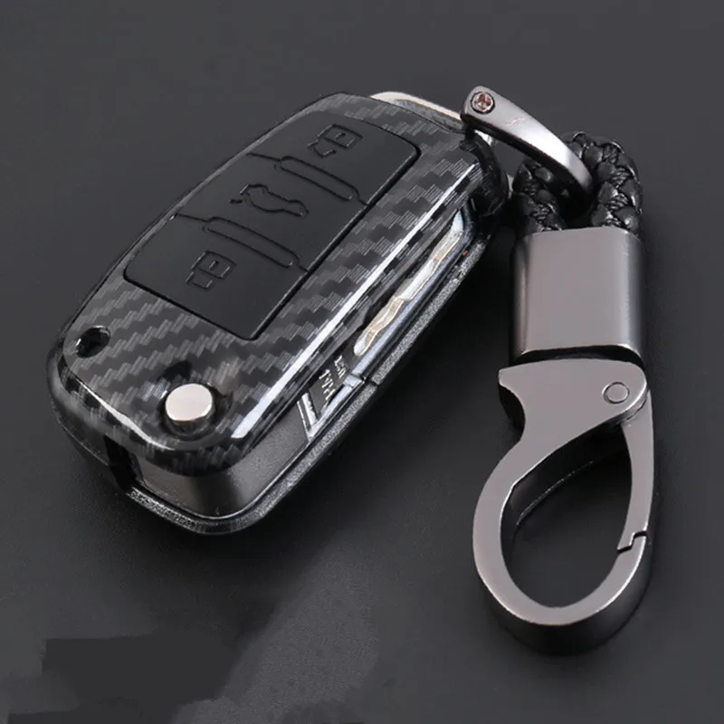 ABS-Carbon-Fiber-Shell-Silicone-Cover-Remote-Key-Holder-Fob-Case-KeyChain-For-Audi-A1-A3.jpg_640x640