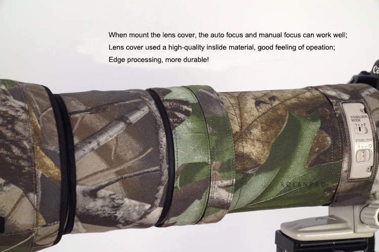 ROLANPRO Lens Camouflage Coat Rain Cover for Canon