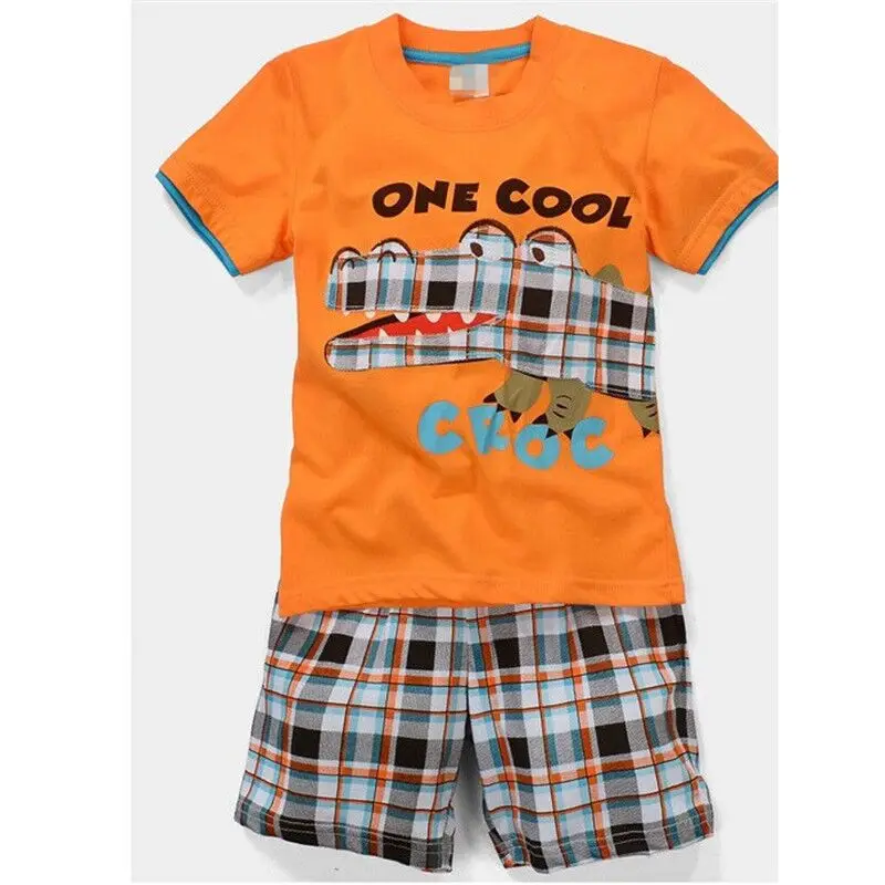 Рекламные товары, детские пижамы Летняя короткая Домашняя одежда с рукавами, детские пижамы, белье для детей, детская одежда для сна, gf - Цвет: color at picture