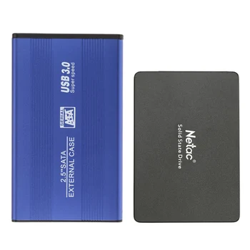 

Netac N5S 60GB 2.5" SATA III 3.0 6Gbp/s + Superspeed USB 3.0 HDD SSD SATA External Aluminum 2.5" Box Enclosure Case up to 1TB