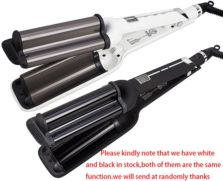 High Quality Triple Barrel Wave Curlers Hair Curlers Wave Spring Ceramic Curling Iron brazilian body wave Big deep wave Curler (4)
