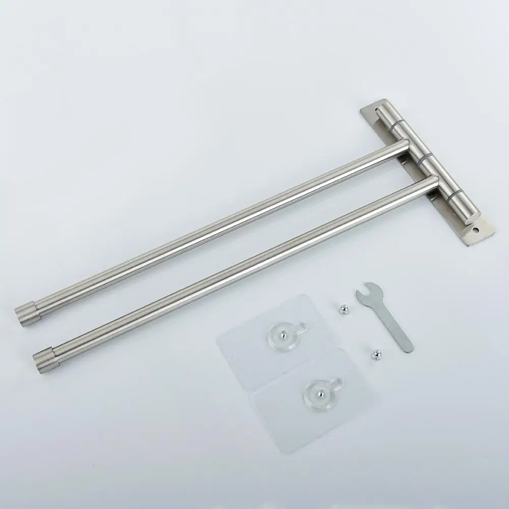 Free Shipping Brushed Nickel Stainless Steel Self Adhesive Swivel Free Shipping Brushed Nickel Stainless Steel Self Adhesive Swivel Towel Bar Bathroom Rack Swing Hanger Holder Save E In Bars From Home