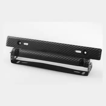 

Universal 1Pcs Car License Plate Frame Mount Adjustable License Tag Racing Number Plate Holder Bracket Carbon Fiber Car-styling