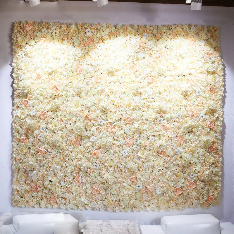 40x60 cm flores artificiales paneles boda decoración telón de fondo champán seda Rosa Flores falsas Hortensia pared telón de fondo 24 piezas 40x60 cm flores artificiales paneles boda decoración telón de fondo champán seda Rosa Flores falsas Hortensia pared telón de fondo 24 piezas
