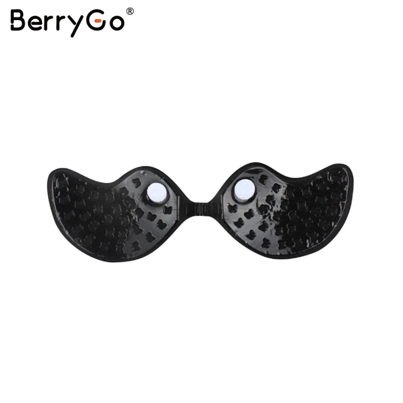 BerryGo сексуальный женский бюстгальтер без бретелек телесный черный пуш ап нижнее