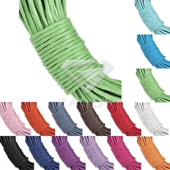 

15/20m waxed Cotton Finding Cord 1mm DIY Jewery Make Thread Wire Fit Bracelet Necklace 17 Color Choose Wholesale TC0026-TC0087