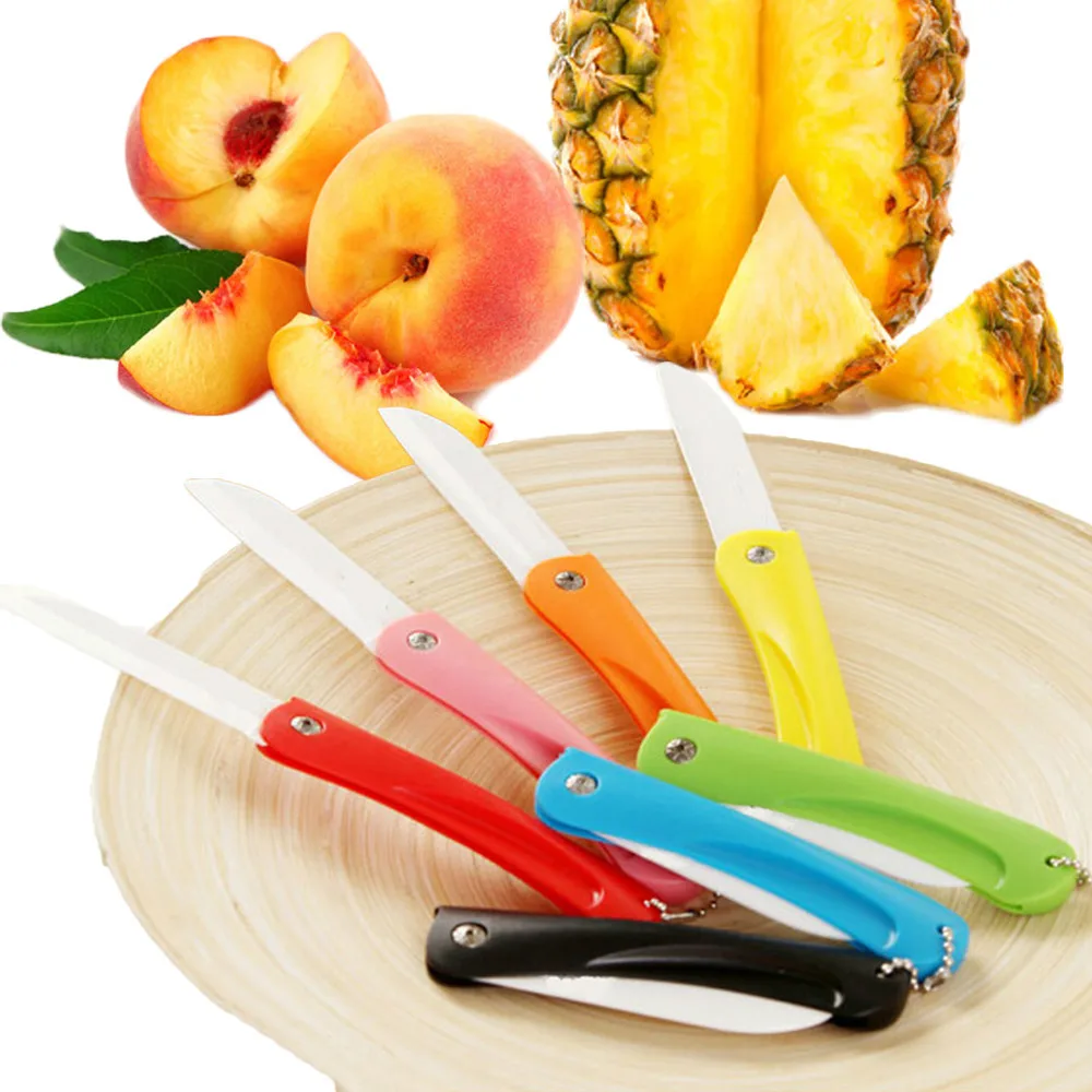 Ceramic Knife Fruits Folding Knives Pocket Portable Kitchen Dinning
