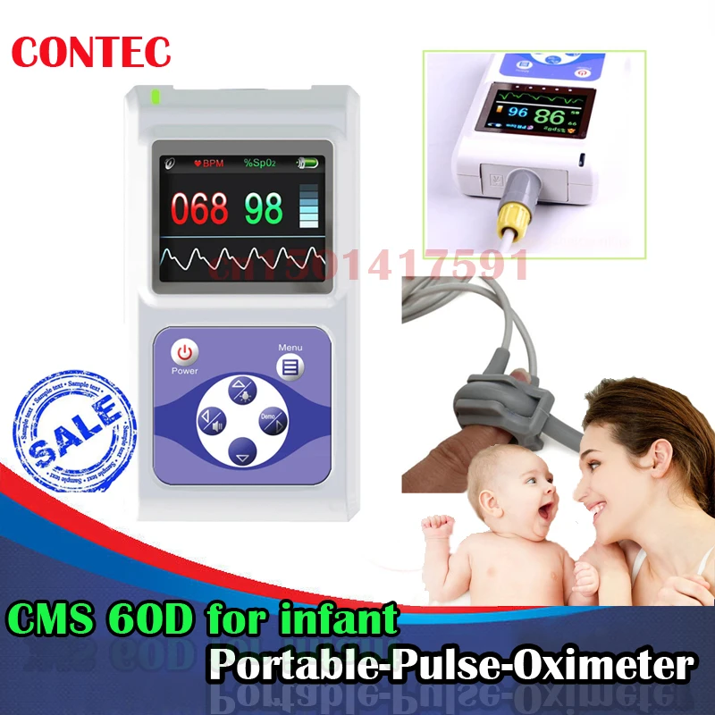 CMS60D SPO2 Pulse Oximeter, 1.8" OLED+USB PC Software, FDA US Sale