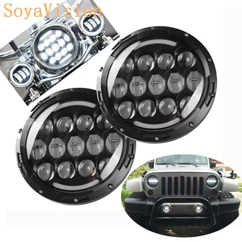 

7 inch 105w Round LED Headlight with DRL High Low Beam Led Chip for JEEP Wrangler 2007-2016 Jk Tj Fj 7" Car Led Headlights