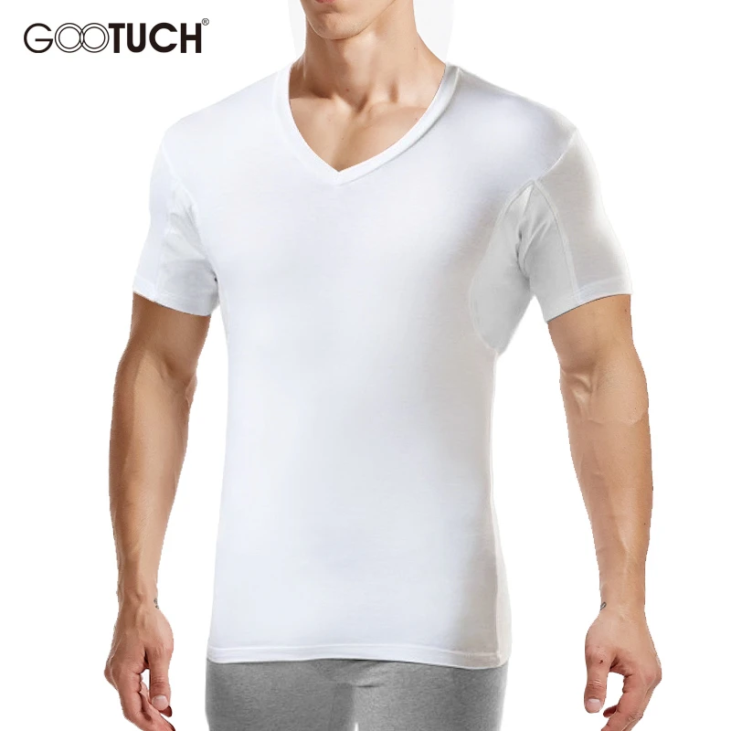 Men Undershirts Underwear Absorb Sweat Man Elastic T Shirts Male V Neck