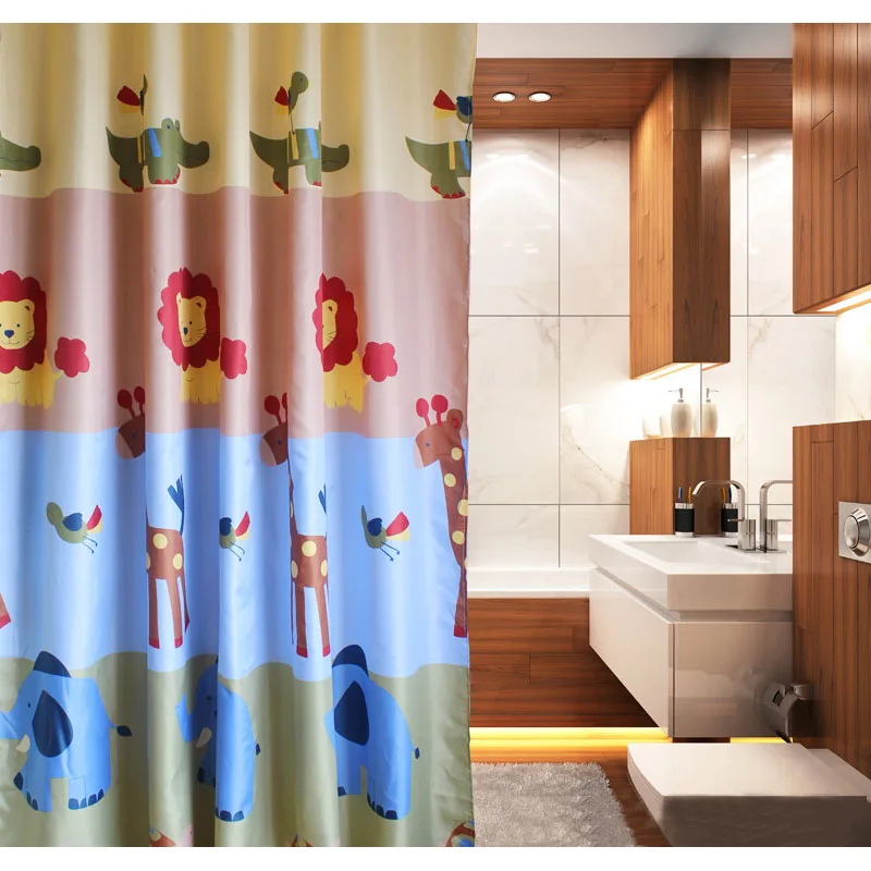 3D Pattern Fabric Shower Curtains Bathroom Washroom With Free Hooks 180cm*180cm
