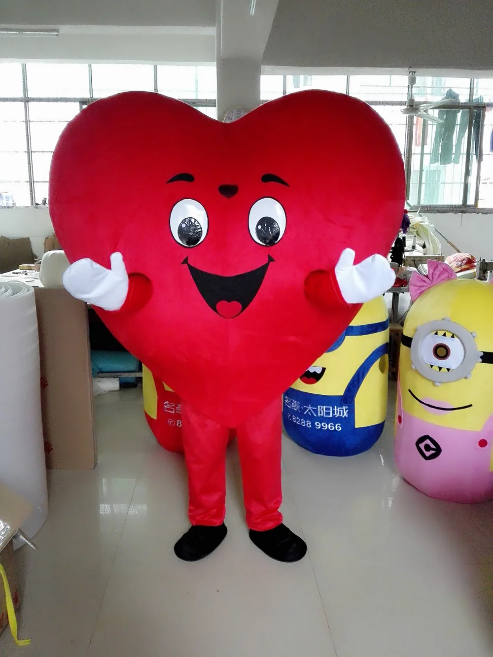 Buy Adult red heart costume mascot adult size mascot costume from Reliable