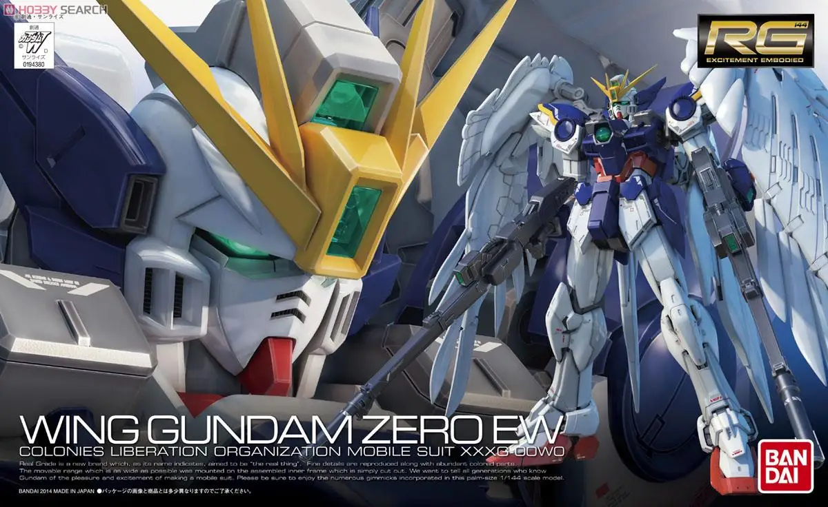 

Bandai Gundam 94380 RG 1/144 WING ZERO EW Mobile Suit Assemble Model Kits Action Figures Plastic Model toys