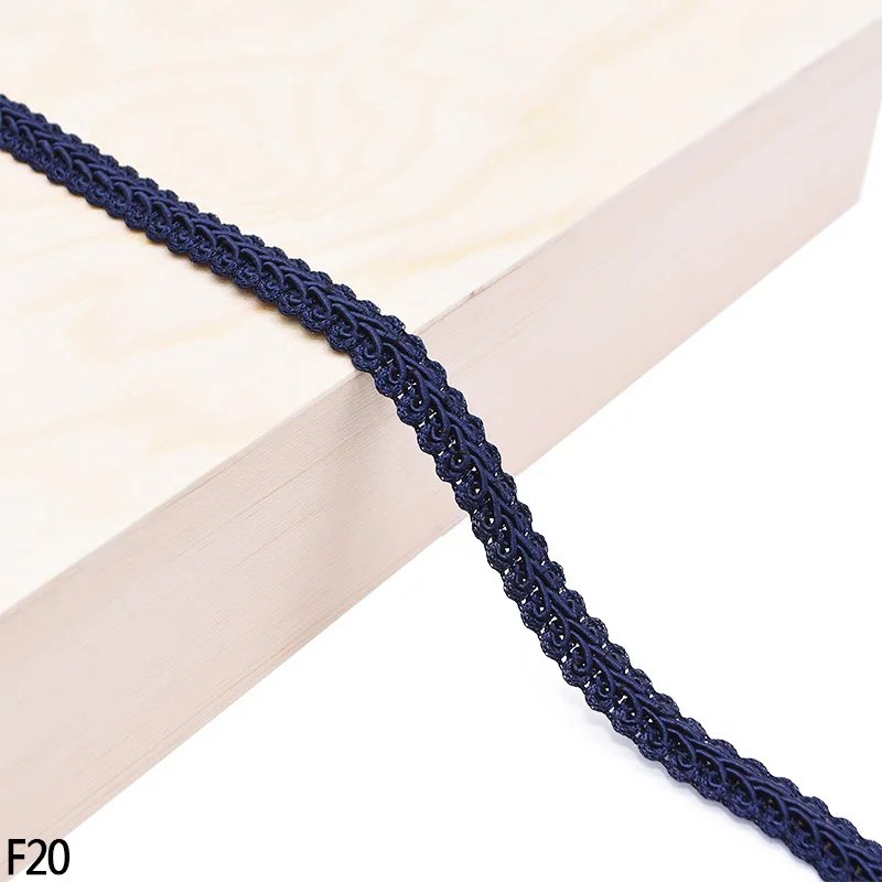 10 м/лот 1,2 см многоцветный кружевной лентой отделка сороконожка плетеная лента ткань ручной работы сделай сам швейная фурнитура - Цвет: F20