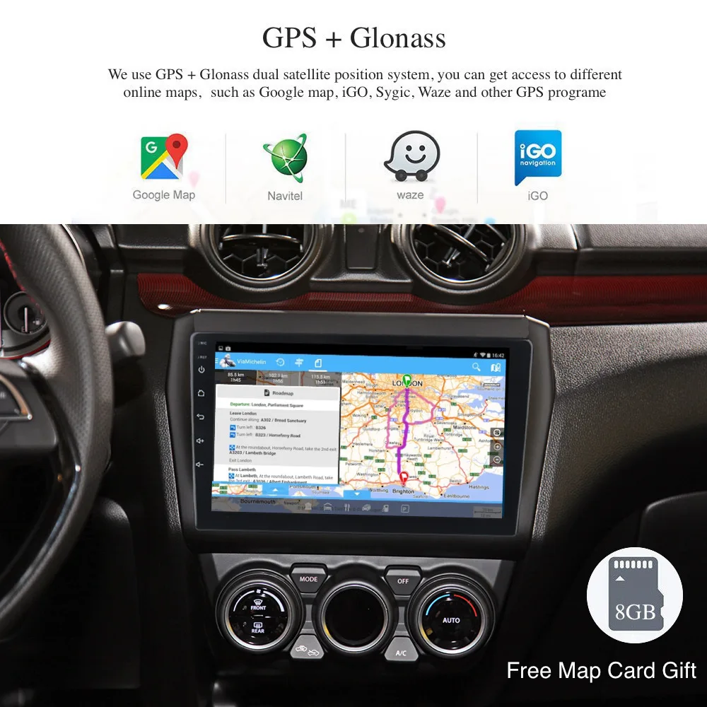 Cheap Car Multimedia for Suzuki Swift Autoradio 2018 2017 2019 2 din android 9.0 Headunit with WIFI GPS DAB USB BT Radio Stereo 4G+32G 1