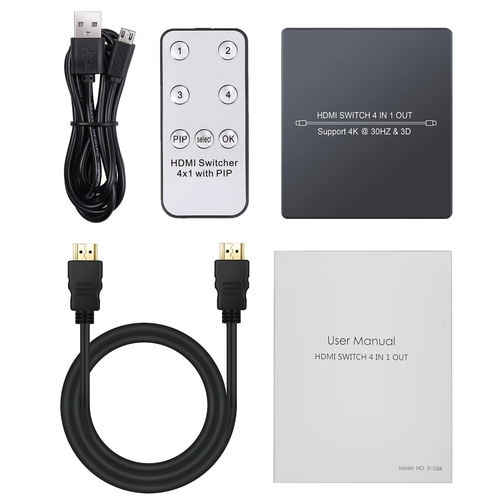 Proster 4 порта HDMI Коммутатор коммутатор с функцией PIP концентратор в 1 ИК пультом