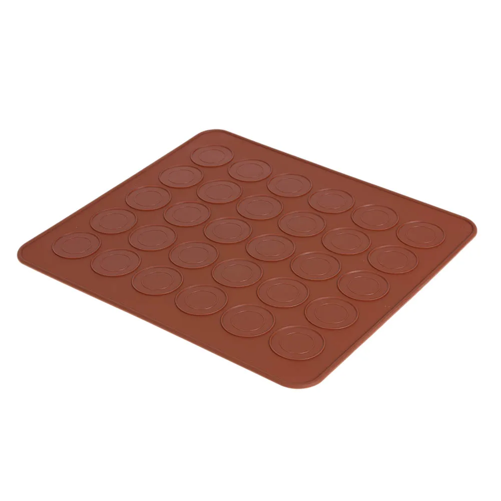 30 полости силикона Макарон печенья выпечки листовая форма коврик DIY Плесень коврик для выпечки Кухонные инструменты для выпечки 26x22 см