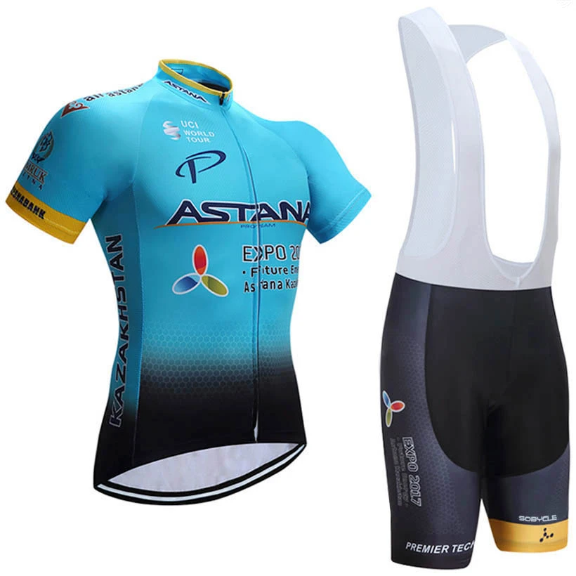 2018 TEAM ASTANA WHITE Cycling Clothing Bike jersey Ropa Quick Dry Mens Bicycle summer pro Cycling Jerseys gel pad bike shorts