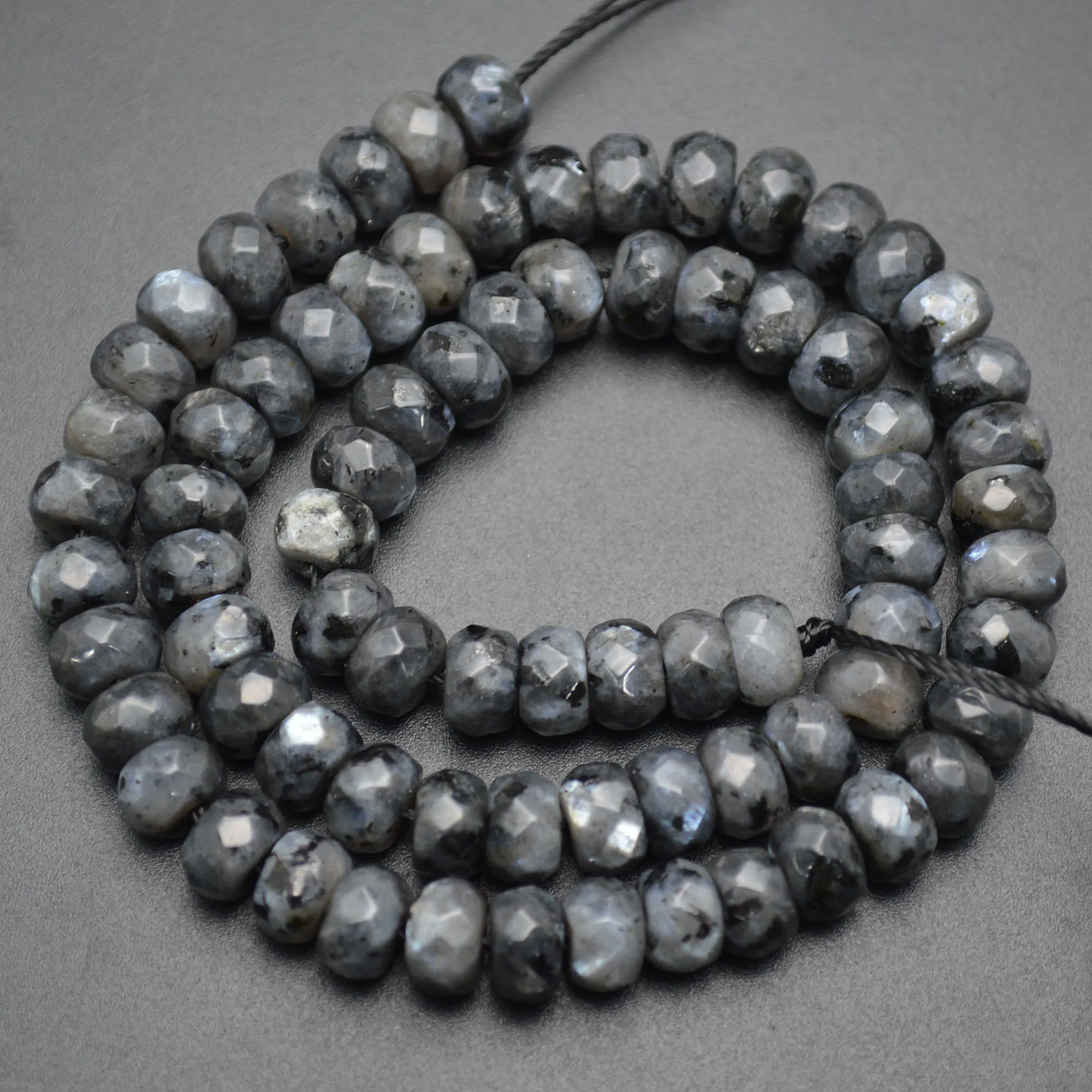 4x6mm 5x8mm Natural Black Larvikite Labradorite Stone ...